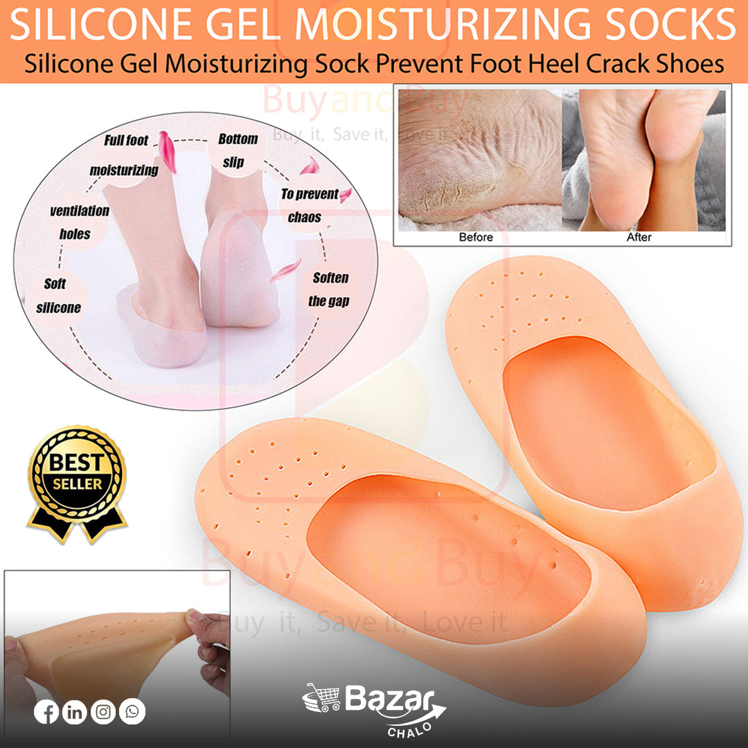 Anti-Crack Full Length Silicone Moisturizing Socks