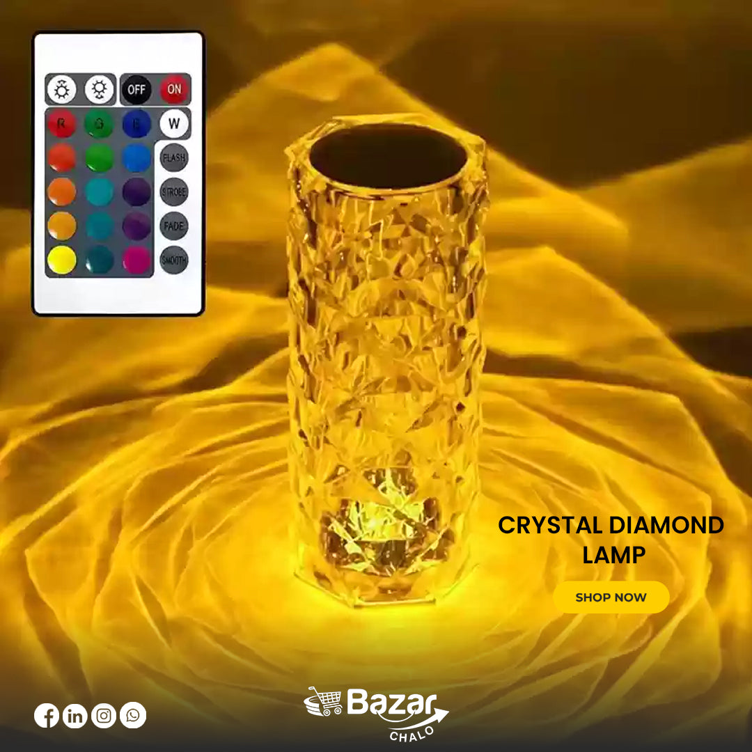 RGB Crystal Diamond Lamp with 16 Color