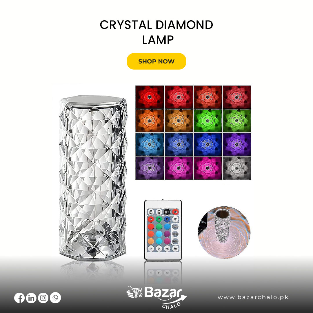 RGB Crystal Diamond Lamp with 16 Color