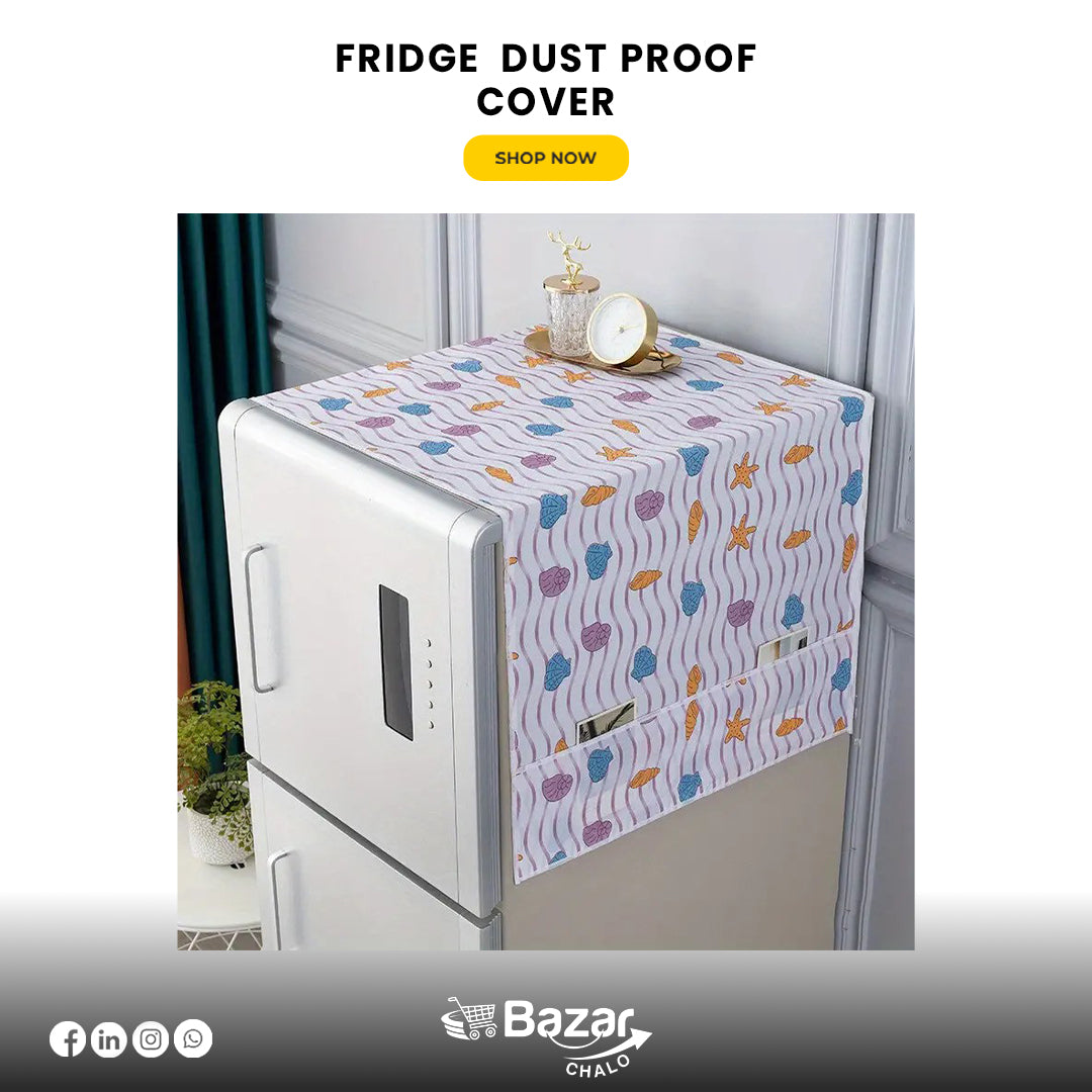 High-Quality Dust Proof Fridge Cover with large Pockets