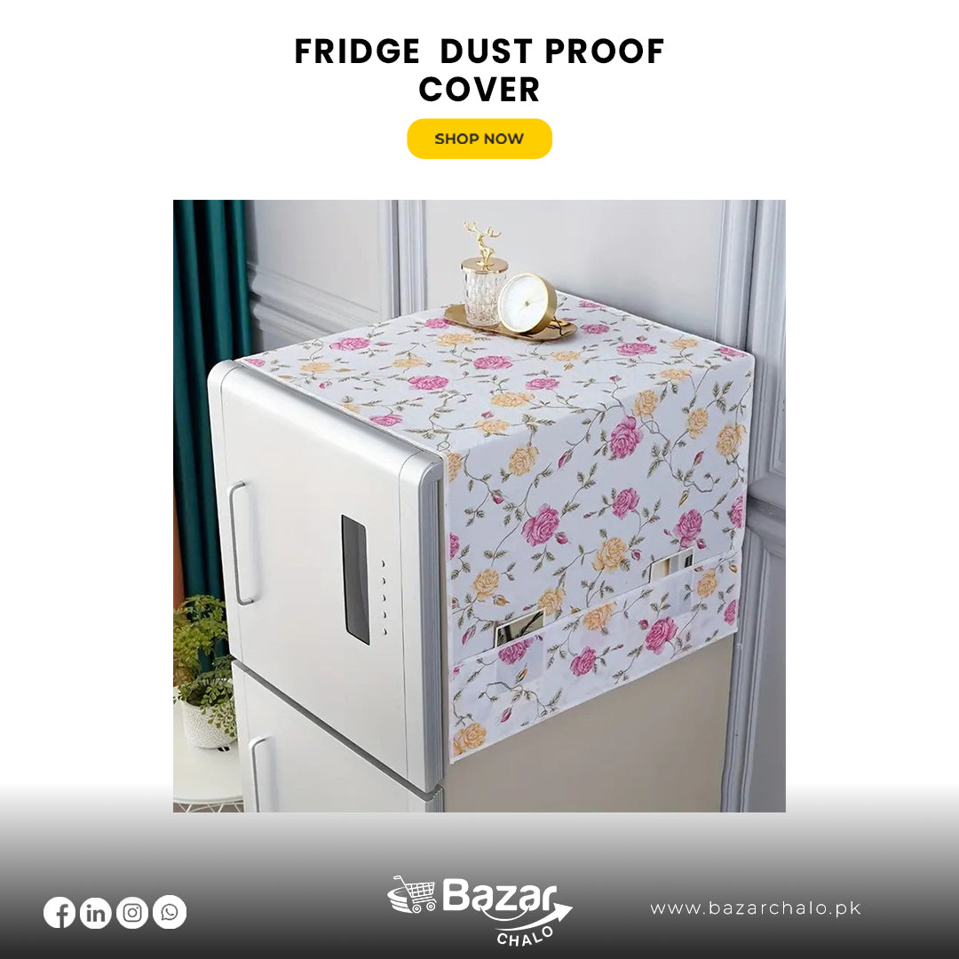 High-Quality Dust Proof Fridge Cover with large Pockets