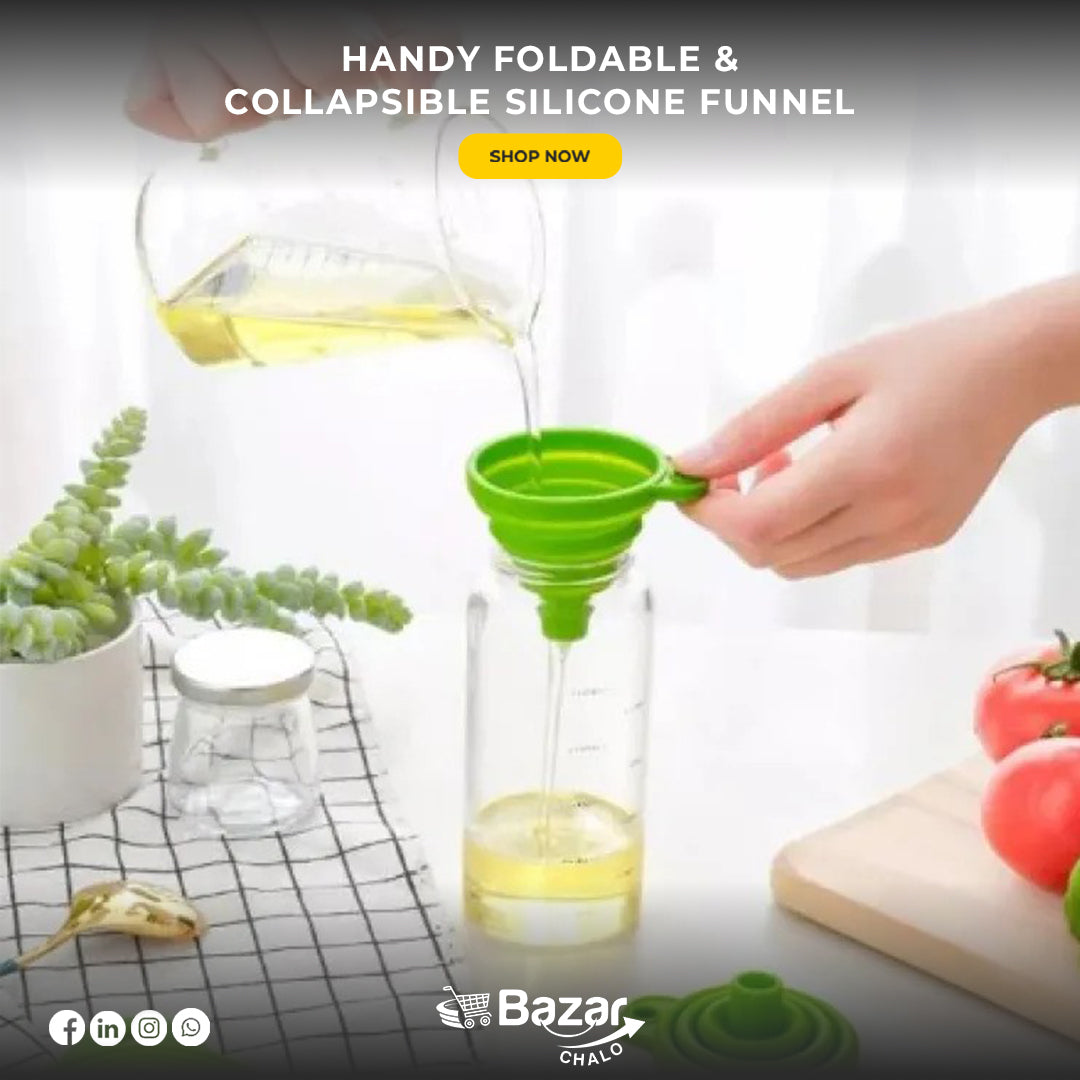 Handy Foldable & Collapsible Silicone Funnel