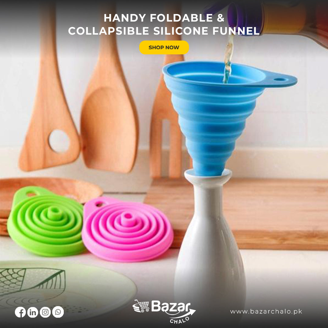 Handy Foldable & Collapsible Silicone Funnel