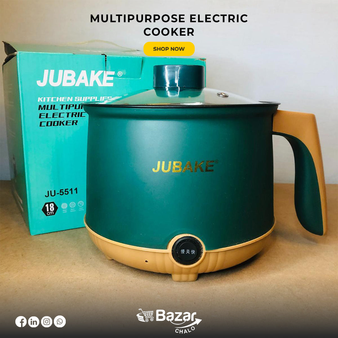 Jubake Electric Multifunction Nonstick Hot Pot Cooker, Steamer & Kettle