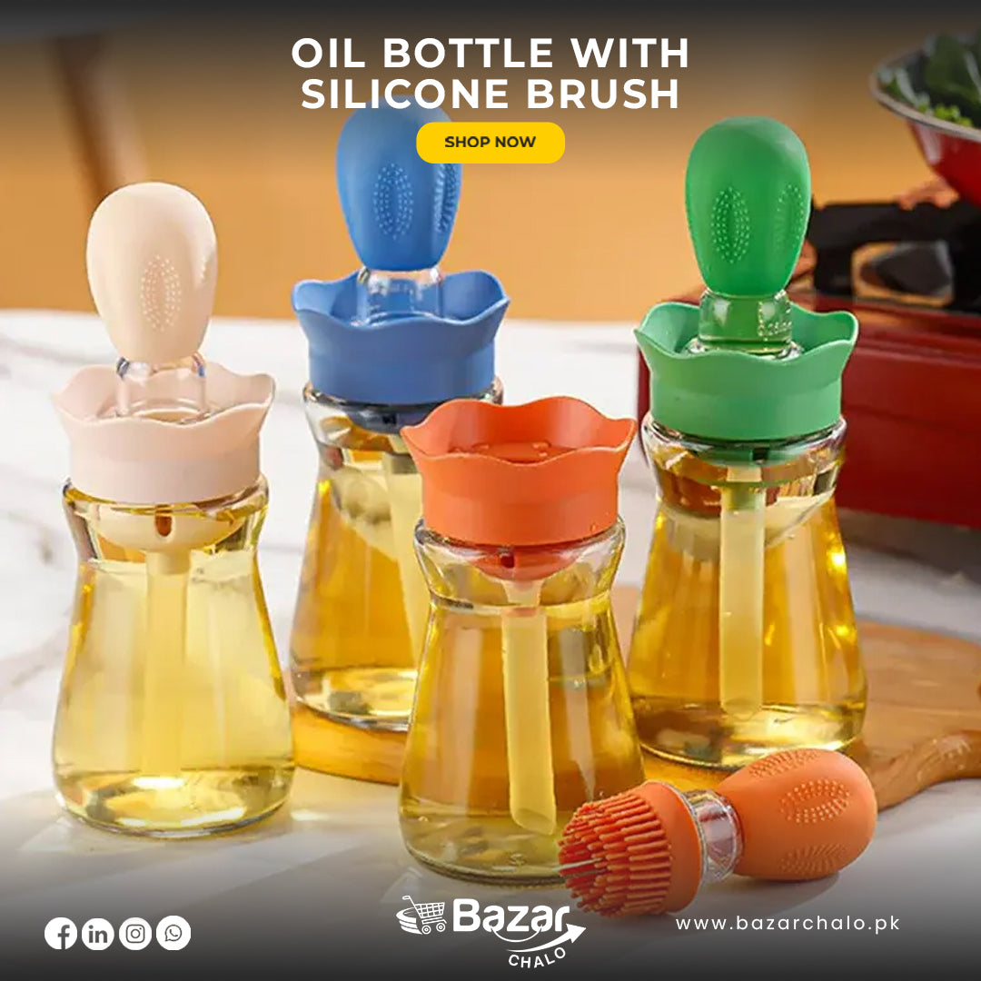 Silicone Brush Oil Bottle | Convenient and Mess-Free Cooking