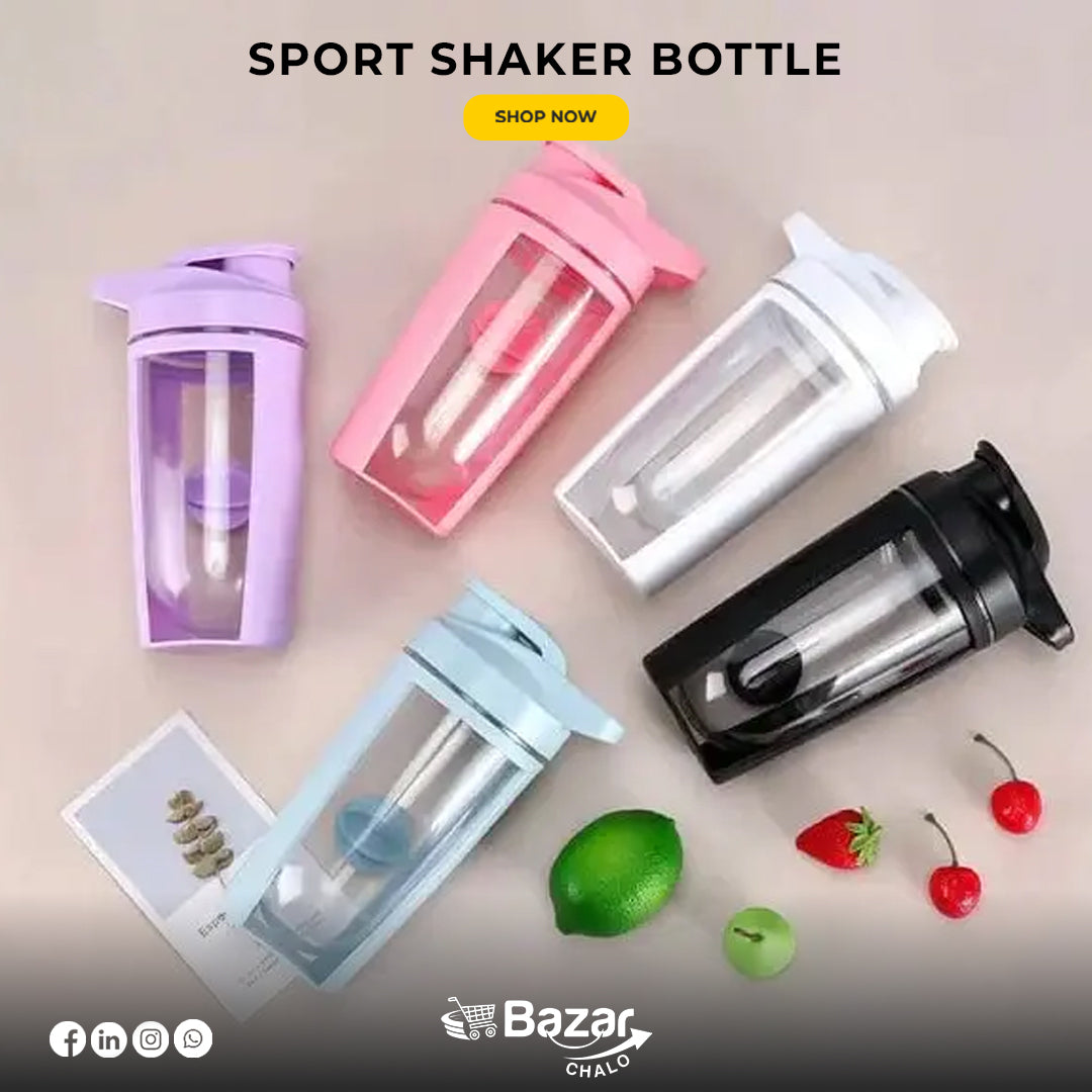 500ml Sport Shaker Bottle | Leak-Proof, Flip Lid, Precise Scale for Protein Shakes