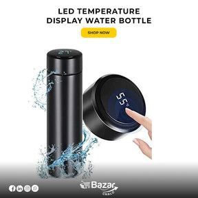 Stainless Steel Water Bottle With LED Temperature