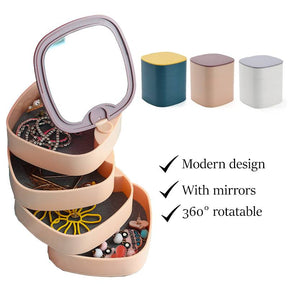 Four layer Rotating Jewelry Box Organizer